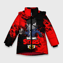 Куртка зимняя для девочки Brawl Stars Crow, цвет: 3D-красный