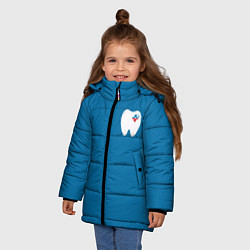Куртка зимняя для девочки Стоматолог, цвет: 3D-красный — фото 2
