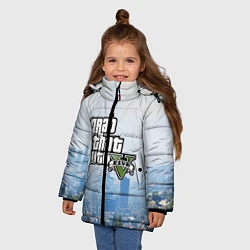 Куртка зимняя для девочки GTA 5, цвет: 3D-черный — фото 2