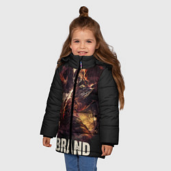 Куртка зимняя для девочки Brand, цвет: 3D-черный — фото 2
