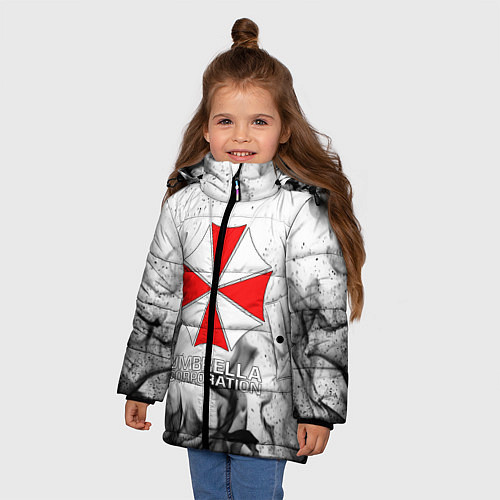 Зимняя куртка для девочки UMBRELLA CORP / 3D-Черный – фото 3