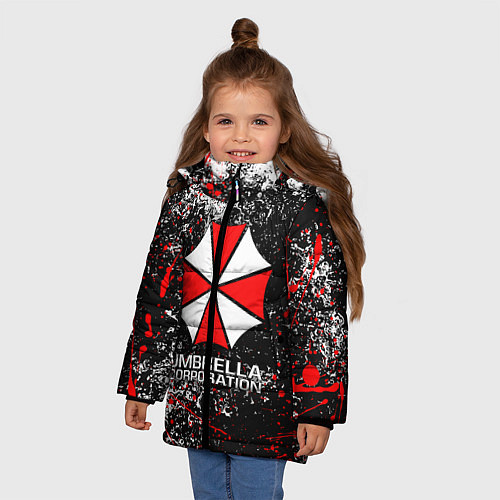 Зимняя куртка для девочки UMBRELLA CORP / 3D-Черный – фото 3