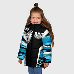 Куртка зимняя для девочки Камуфляж ВДВ, цвет: 3D-черный — фото 2