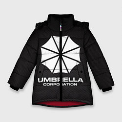 Куртка зимняя для девочки Umbrella Corporation, цвет: 3D-красный