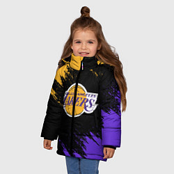 Куртка зимняя для девочки LA LAKERS, цвет: 3D-светло-серый — фото 2