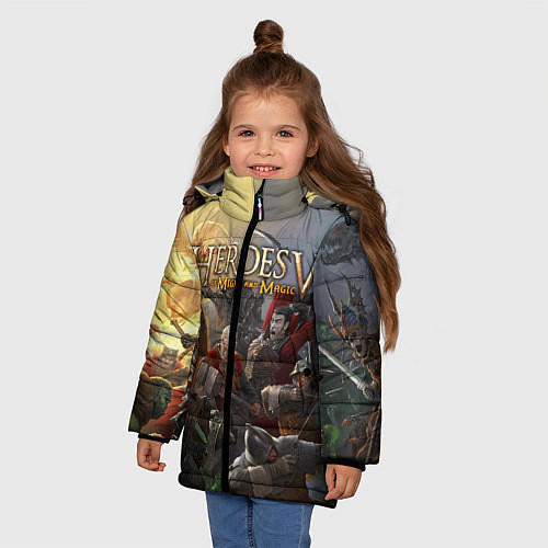 Зимняя куртка для девочки Heroes of Might and Magic / 3D-Черный – фото 3