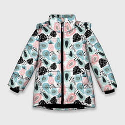 Куртка зимняя для девочки АВОКАДО, цвет: 3D-черный