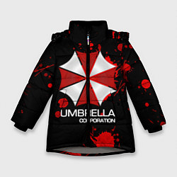 Куртка зимняя для девочки UMBRELLA CORP, цвет: 3D-светло-серый