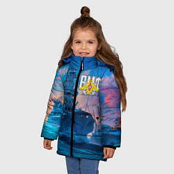 Куртка зимняя для девочки ВМФ, цвет: 3D-светло-серый — фото 2
