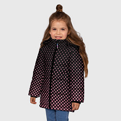 Куртка зимняя для девочки Ромбы, цвет: 3D-светло-серый — фото 2