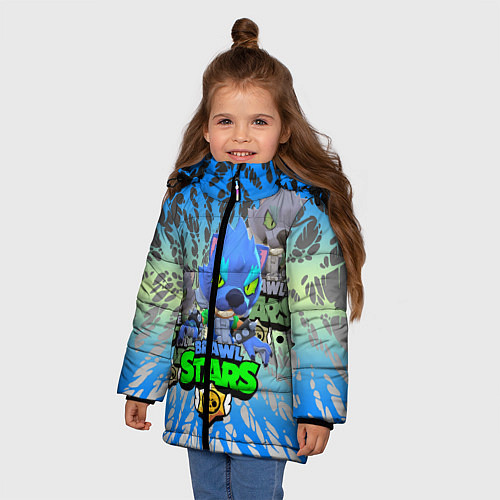 Зимняя куртка для девочки Brawl stars / 3D-Черный – фото 3
