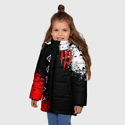 Зимняя куртка для девочки THE WITCHER / 3D-Черный – фото 3