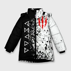 Куртка зимняя для девочки THE WITCHER, цвет: 3D-черный