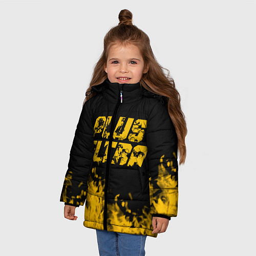 Зимняя куртка для девочки MY HERO ACADEMIA plus ultra горит / 3D-Черный – фото 3