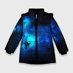 Куртка зимняя для девочки КОСМОС STAR, цвет: 3D-черный