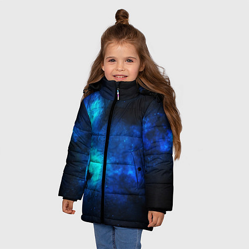 Зимняя куртка для девочки КОСМОС STAR / 3D-Черный – фото 3