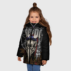 Куртка зимняя для девочки ACDC, цвет: 3D-красный — фото 2