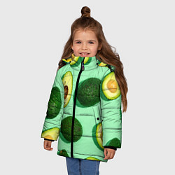 Куртка зимняя для девочки АВАКАДО, цвет: 3D-черный — фото 2