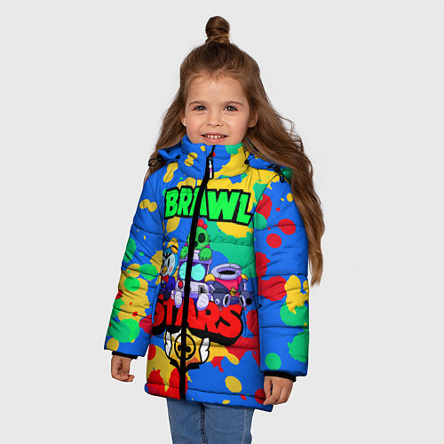 Зимняя куртка для девочки BRAWL STARS 2020 / 3D-Черный – фото 3