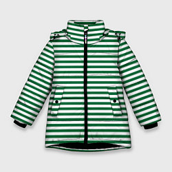 Куртка зимняя для девочки Тельняшка пограничных войск, цвет: 3D-черный