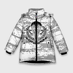 Куртка зимняя для девочки ВДВ СССР, цвет: 3D-черный