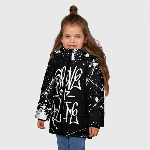 Зимняя куртка для девочки GROVE STREET GTA / 3D-Черный – фото 3