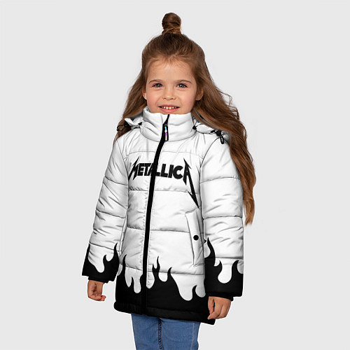 Зимняя куртка для девочки METALLICA / 3D-Черный – фото 3