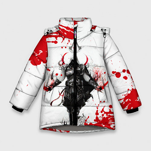 Зимняя куртка для девочки Assassins Creed / 3D-Светло-серый – фото 1