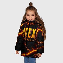Куртка зимняя для девочки APEX LEGENDS, цвет: 3D-черный — фото 2