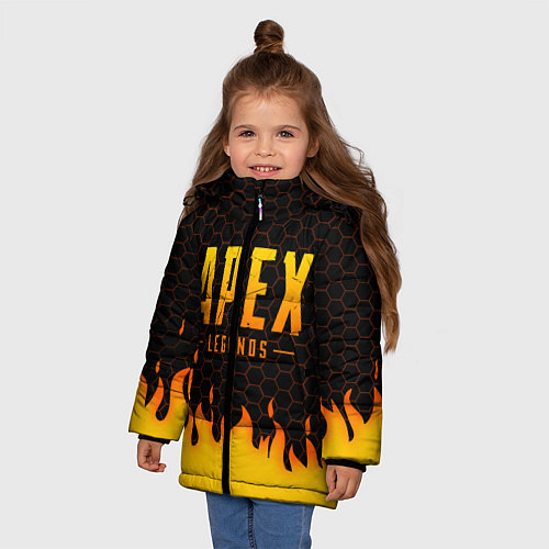 Зимняя куртка для девочки APEX LEGENDS / 3D-Черный – фото 3