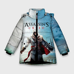 Куртка зимняя для девочки Assassins Creed, цвет: 3D-черный