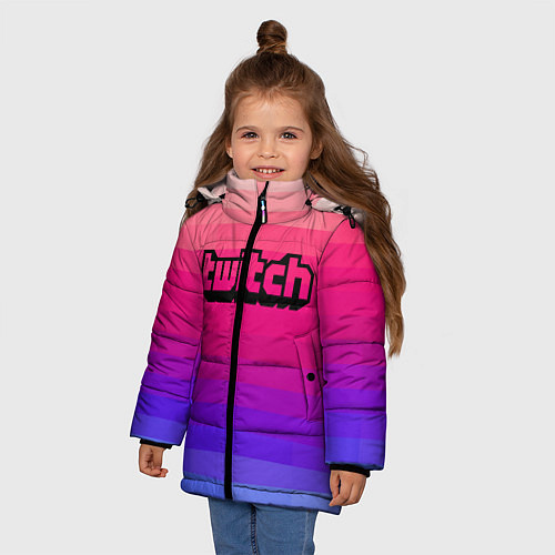 Зимняя куртка для девочки TWITCH / 3D-Черный – фото 3