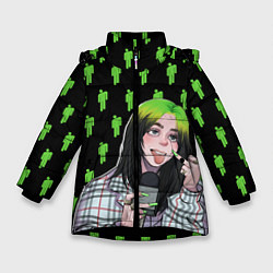 Куртка зимняя для девочки Billie Eilish, цвет: 3D-черный