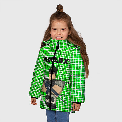Зимняя куртка для девочки Roblox / 3D-Черный – фото 3