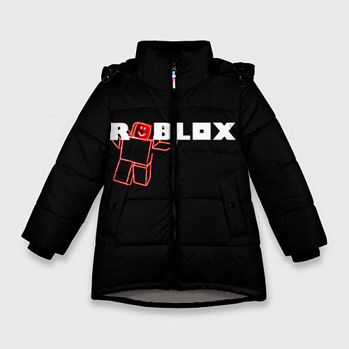 Зимняя куртка для девочки Роблокс Roblox / 3D-Светло-серый – фото 1