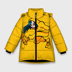 Куртка зимняя для девочки БИЛЛИ АЙЛИШ, цвет: 3D-черный