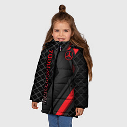Куртка зимняя для девочки Mercedes-Benz, цвет: 3D-черный — фото 2