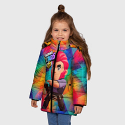 Куртка зимняя для девочки Brawl Stars Colt Кольт, цвет: 3D-черный — фото 2