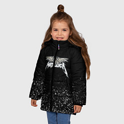 Куртка зимняя для девочки Металлика Metallica, цвет: 3D-красный — фото 2