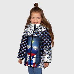 Куртка зимняя для девочки CountryHumans, цвет: 3D-светло-серый — фото 2