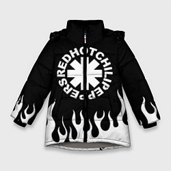 Куртка зимняя для девочки Red Hot Chili Peppers, цвет: 3D-светло-серый
