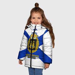 Куртка зимняя для девочки Тихоокеанский флот ВМФ России, цвет: 3D-черный — фото 2