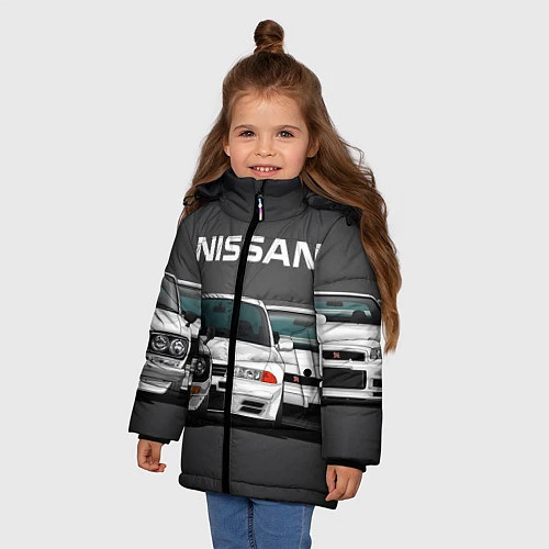 Зимняя куртка для девочки NISSAN / 3D-Черный – фото 3