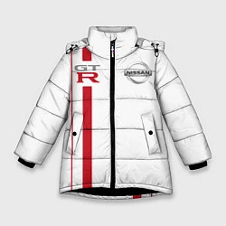 Куртка зимняя для девочки NISSAN GTR, цвет: 3D-черный