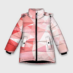 Куртка зимняя для девочки Pink abstraction, цвет: 3D-черный