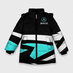 Куртка зимняя для девочки Mercedes-AMG, цвет: 3D-черный