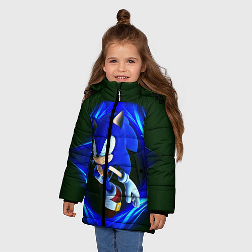 Зимняя куртка для девочки SONIC / 3D-Черный – фото 3