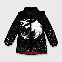 Куртка зимняя для девочки ВЕДЬМАК, цвет: 3D-красный