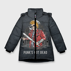 Куртка зимняя для девочки Punk??s Not Dead, цвет: 3D-черный