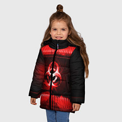 Куртка зимняя для девочки BIOHAZARD, цвет: 3D-красный — фото 2